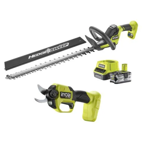Beställ idag RY18HT55A-140 + RY18SCXA-0 Ryobi Trädgårdspaket